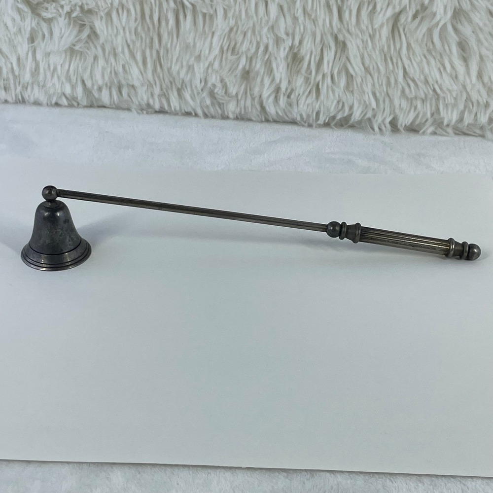 Vintage Silver Plated Candle Snuffer Bell Swivel Head Long Handle Hong Kong